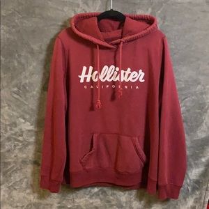 Hollister burgundy Hooded sweatshirt hoodie Large